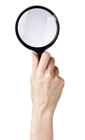 Hand with Magnifier PNG Clipart Image