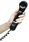 Hand with Telephone PNG Clipart Image