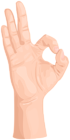 OK Hand Gesture Transparent PNG Clip Art