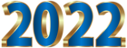 2022 Gold and Blue PNG Clipart Image