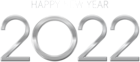 2022 Silver Happy New Year Transparent Clipart