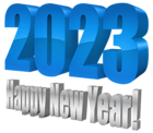 2023 3D Blue PNG Transparent Clipart