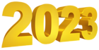 2023 3D Golden PNG Clipart