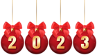 2023 Christmas Balls Transparent PNG Clipart