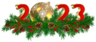 2023 Christmas Decoration PNG Clip Art Image