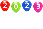 2023 Color Balloons Clip Art Image