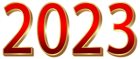 2023 Gold Red PNG Clipart