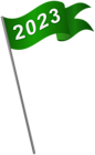 2023 Green Waving Flag PNG Clipart