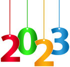 2023 Hanging Transparent Clipart PNG Image