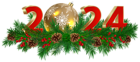 2024 Christmas Decoration PNG Clip Art Image