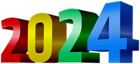 2024 Colorful 3D PNG Clipart