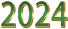 2024 Gold Green PNG Clipart