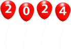 2024 Red Balloons Clip Art Image