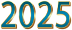 2025 Gold Blue PNG Clipart