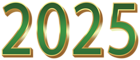 2025 Gold Green PNG Clipart