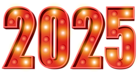 2025 Neon Style PNG Clipart