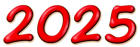 2025 Red Clipart Image