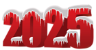 2025 Snowy Red PNG Transparent Clipart