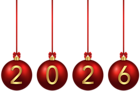 2026 Christmas Red Balls PNG Image.png