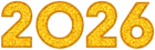 2026 Gold New Year PNG Clipart