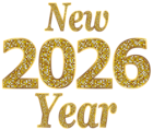 2026 New Year PNG Clip Art Image