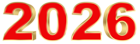 2026 Red PNG Clipart