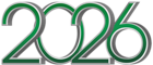 2026 Silver Green Transparent PNG Clipart