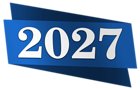 2027 Blue Banner Clipart