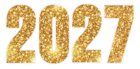 2027 Gold Large PNG Image
