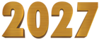 2027 Gold Metalic PNG Clipart