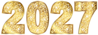 2027 Gold Transparent Clip Art Image