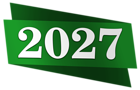2027 Green Banner Clipart