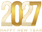 2027 New Year PNG Clip Art Image