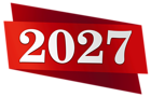 2027 Red Banner Clipart