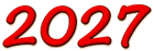 2027 Red Clipart Image