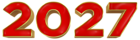 2027 Red Transparent Clipart