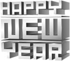 3D Happy New Year PNG Clip Art Image