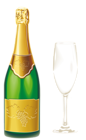 Champagne with Glass PNG Clipart