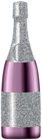 Glitter Champagne Bottle Pink PNG Clip Art Image