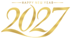 Gold 2027 Transparent PNG Clip Art Image