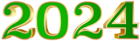 Green 2024 PNG Clipart