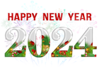 Happy New Year 2024 PNG Clipart
