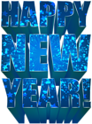 Happy New Year Blue PNG Clip Art Image