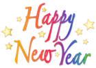 Happy New Year Colorful Text PNG Clipart