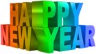 Happy New Year Colorful Text PNG Clipart