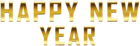 Happy New Year Gold PNG Clipart