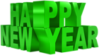Happy New Year Green Text PNG Clipart