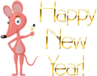 Happy New Year Mouse PNG Clipart