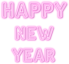 Happy New Year Neon PNG Clipart