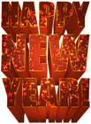 Happy New Year Red PNG Clip Art Image